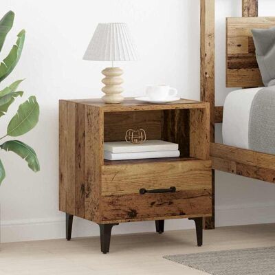 vidaXL Nachttisch Altholz 40 x 35 x 47,5 cm Holzwerkstoff - Braun vidaXL Nachttisch Altholz 40 x 35 x 47,5 cm Holzwerkstoff - Braun