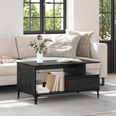 vidaXL Couchtisch Schwarz Eichen-Optik 90 x 49 x 45 cm Holzwerkstoff - Schwarz vidaXL Couchtisch Schwarz Eichen-Optik 90 x 49 x 45 cm Holzwerkstoff - Schwarz