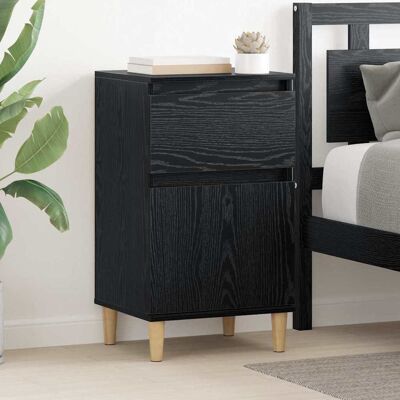 vidaXL Nachttisch Schwarz Eichen-Optik 40 x 35 x 70 cm Holzwerkstoff - Schwarz vidaXL Nachttisch Schwarz Eichen-Optik 40 x 35 x 70 cm Holzwerkstoff - Schwarz