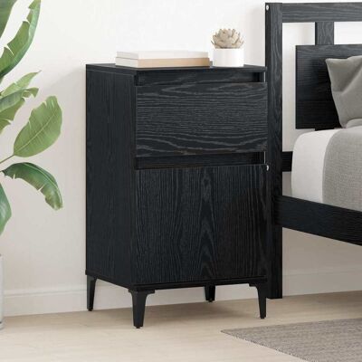 vidaXL Nachttisch 2 pcs Schwarz Eichen-Optik 40 x 35 x 70 cm - Schwarz vidaXL Nachttisch 2 pcs Schwarz Eichen-Optik 40 x 35 x 70 cm - Schwarz