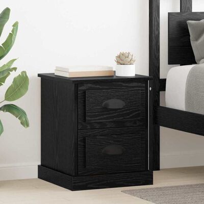 vidaXL Nachttisch 2 pcs Schwarz Eichen-Optik 39 x 39 x 47,5 cm - Schwarz vidaXL Nachttisch 2 pcs Schwarz Eichen-Optik 39 x 39 x 47,5 cm - Schwarz