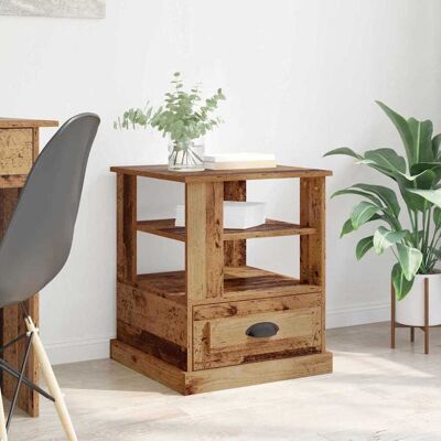 vidaXL Nachttisch mit Schubladen Altholz 50 x 50 x 60 cm Holzwerkstoff - Braun vidaXL Nachttisch mit Schubladen Altholz 50 x 50 x 60 cm Holzwerkstoff - Braun