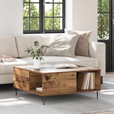 vidaXL Couchtisch Altholz 80 x 80 x 36,5 cm Holzwerkstoff - Braun vidaXL Couchtisch Altholz 80 x 80 x 36,5 cm Holzwerkstoff - Braun