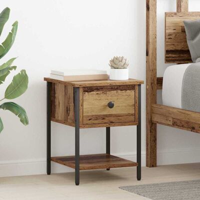 vidaXL Nachttisch 2 pcs Altholz 34 x 35,5 x 45 cm Holzwerkstoff - Braun vidaXL Nachttisch 2 pcs Altholz 34 x 35,5 x 45 cm Holzwerkstoff - Braun