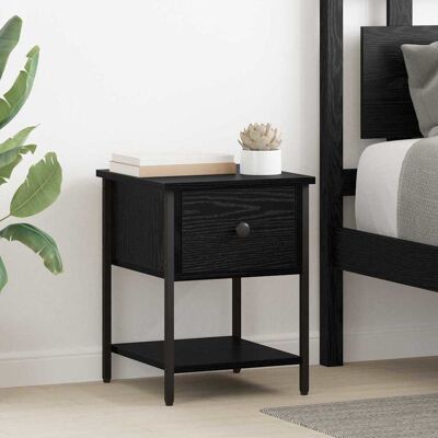 vidaXL Nachttisch 2 pcs Schwarz Eichen-Optik 34 x 35,5 x 45 cm - Schwarz vidaXL Nachttisch 2 pcs Schwarz Eichen-Optik 34 x 35,5 x 45 cm - Schwarz