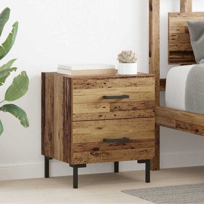 vidaXL Nachttisch Altholz 40 x 35 x 47,5 cm Holzwerkstoff - Braun vidaXL Nachttisch Altholz 40 x 35 x 47,5 cm Holzwerkstoff - Braun