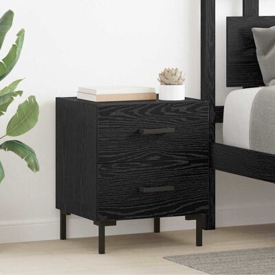 vidaXL Nachttisch 2 pcs Schwarz Eichen-Optik 40 x 35 x 47,5 cm - Schwarz vidaXL Nachttisch 2 pcs Schwarz Eichen-Optik 40 x 35 x 47,5 cm - Schwarz