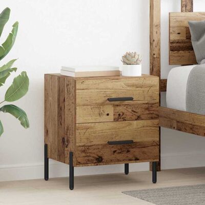 vidaXL Nachttisch Altholz 40 x 35 x 47,5 cm Holzwerkstoff - Braun vidaXL Nachttisch Altholz 40 x 35 x 47,5 cm Holzwerkstoff - Braun