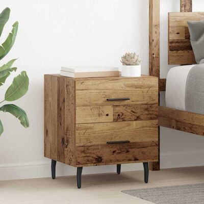 vidaXL Nachttisch Altholz 40 x 35 x 47,5 cm Holzwerkstoff - Braun vidaXL Nachttisch Altholz 40 x 35 x 47,5 cm Holzwerkstoff - Braun