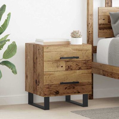 vidaXL Nachttisch Altholz 40 x 35 x 47,5 cm Holzwerkstoff - Braun vidaXL Nachttisch Altholz 40 x 35 x 47,5 cm Holzwerkstoff - Braun