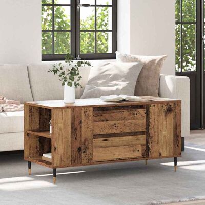 vidaXL Couchtisch Altholz 102 x 44,5 x 50 cm Holzwerkstoff - Braun vidaXL Couchtisch Altholz 102 x 44,5 x 50 cm Holzwerkstoff - Braun