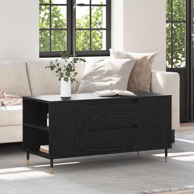 vidaXL Couchtisch Schwarz Eichen-Optik 102 x 44,5 x 50 cm - Schwarz vidaXL Couchtisch Schwarz Eichen-Optik 102 x 44,5 x 50 cm - Schwarz
