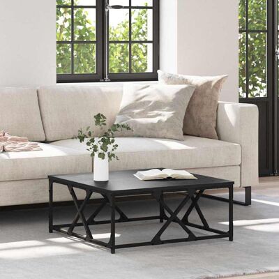 vidaXL Couchtisch Schwarz Eichen-Optik 70 x 70 x 30 cm Holzwerkstoff - Schwarz vidaXL Couchtisch Schwarz Eichen-Optik 70 x 70 x 30 cm Holzwerkstoff - Schwarz