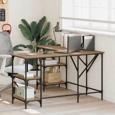 vidaXL Schreibtisch Artisan-Eiche 139 x 139 x 75 cm Holzwerkstoff - Braun vidaXL Schreibtisch Artisan-Eiche 139 x 139 x 75 cm Holzwerkstoff - Braun
