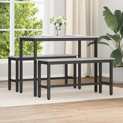 vidaXL Esstischbank 2 pcs Graues Sonoma 100 x 32,5 x 48,5 cm - Grau vidaXL Esstischbank 2 pcs Graues Sonoma 100 x 32,5 x 48,5 cm - Grau