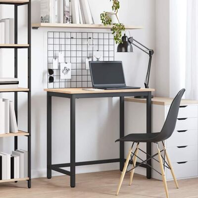 vidaXL Tisch Natur 80 x 50 x 77 cm Ingenieure Holz und Stahl - Braun vidaXL Tisch Natur 80 x 50 x 77 cm Ingenieure Holz und Stahl - Braun