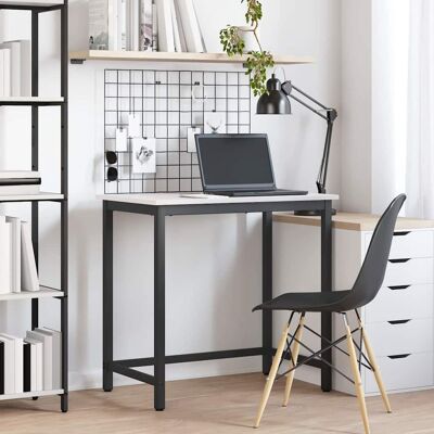 vidaXL Tisch Weiß 80 x 50 x 77 cm Ingenieure Holz und Stahl - Weiß vidaXL Tisch Weiß 80 x 50 x 77 cm Ingenieure Holz und Stahl - Weiß