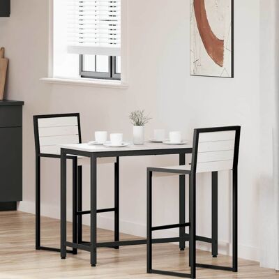 vidaXL Tisch Weiß 100 x 50 x 77 cm Ingenieure Holz und Stahl - Weiß vidaXL Tisch Weiß 100 x 50 x 77 cm Ingenieure Holz und Stahl - Weiß