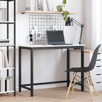 vidaXL Tisch Weiß 100 x 50 x 77 cm Ingenieure Holz und Stahl - Weiß vidaXL Tisch Weiß 100 x 50 x 77 cm Ingenieure Holz und Stahl - Weiß