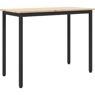 vidaXL Tisch Natur 100 x 50 x 77 cm Ingenieure Holz und Stahl - Braun vidaXL Tisch Natur 100 x 50 x 77 cm Ingenieure Holz und Stahl - Braun