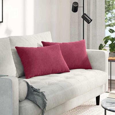 vidaXL Sofakissen 2 pcs Weinrot 60 x 40 cm Cordstoff - Rot vidaXL Sofakissen 2 pcs Weinrot 60 x 40 cm Cordstoff - Rot