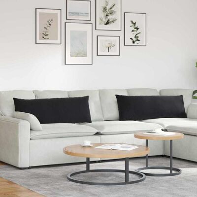 vidaXL Sofakissen 2 pcs Schwarz 120 x 40 cm Cordstoff - Schwarz vidaXL Sofakissen 2 pcs Schwarz 120 x 40 cm Cordstoff - Schwarz