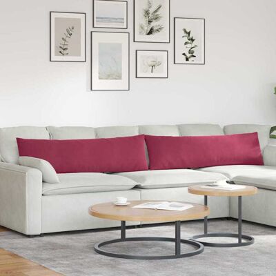 vidaXL Sofakissen 2 pcs Weinrot 145 x 40 cm Cordstoff - Rot vidaXL Sofakissen 2 pcs Weinrot 145 x 40 cm Cordstoff - Rot