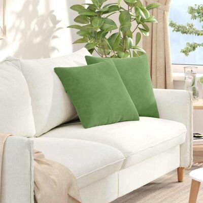 vidaXL Sofakissen 2 pcs Hellgrün 45 x 45 cm Cordstoff - Grün vidaXL Sofakissen 2 pcs Hellgrün 45 x 45 cm Cordstoff - Grün