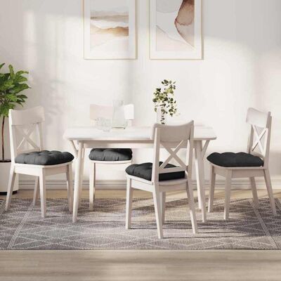 vidaXL Sitzkissen 4 pcs Dunkelgrau 40 x 40 cm Cordstoff - Grau vidaXL Sitzkissen 4 pcs Dunkelgrau 40 x 40 cm Cordstoff - Grau
