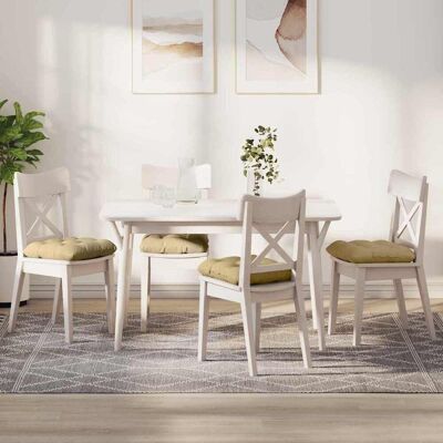 vidaXL Sitzkissen 4 pcs Grau-Grün 40 x 40 cm Cordstoff - Grün vidaXL Sitzkissen 4 pcs Grau-Grün 40 x 40 cm Cordstoff - Grün