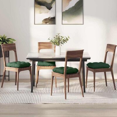 vidaXL Sitzkissen 4 pcs Dunkelgrün 45 x 45 cm Cordstoff - Grün vidaXL Sitzkissen 4 pcs Dunkelgrün 45 x 45 cm Cordstoff - Grün