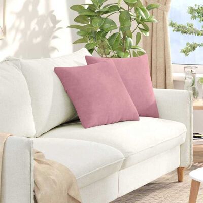 vidaXL Sofakissen 2 pcs Rosa 45 x 45 cm Cordstoff - Rosa vidaXL Sofakissen 2 pcs Rosa 45 x 45 cm Cordstoff - Rosa