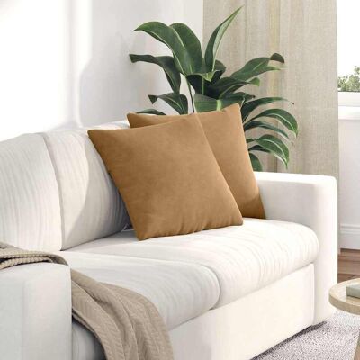 vidaXL Sofakissen 2 pcs Braun 45 x 45 cm Cordstoff - Braun vidaXL Sofakissen 2 pcs Braun 45 x 45 cm Cordstoff - Braun