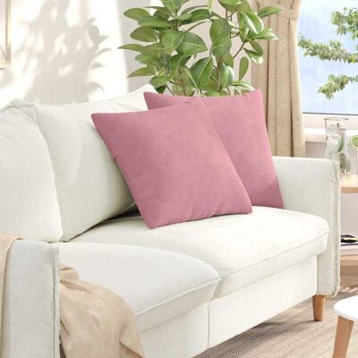 vidaXL Sofakissen 2 pcs Rosa 50 x 50 cm Cordstoff - Rosa vidaXL Sofakissen 2 pcs Rosa 50 x 50 cm Cordstoff - Rosa