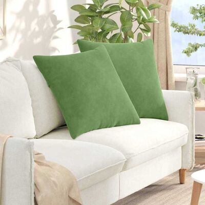 vidaXL Sofakissen 2 pcs Hellgrün 60 x 60 cm Cordstoff - Grün vidaXL Sofakissen 2 pcs Hellgrün 60 x 60 cm Cordstoff - Grün
