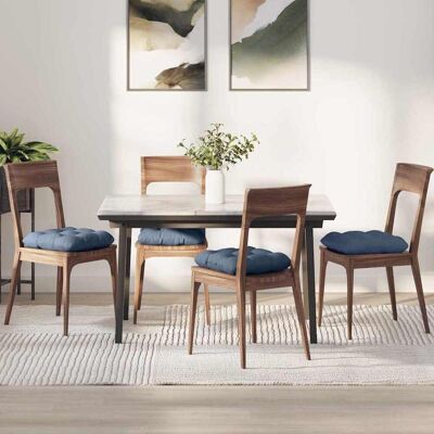vidaXL Sitzkissen 4 pcs Blau 45 x 45 cm Cordstoff - Blau vidaXL Sitzkissen 4 pcs Blau 45 x 45 cm Cordstoff - Blau
