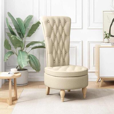 vidaXL Schlafsessel Creme 56,5 x 70 x 110 cm Stoff - Creme vidaXL Schlafsessel Creme 56,5 x 70 x 110 cm Stoff - Creme