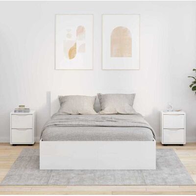 vidaXL Nachttische 2 pcs Hochglanz Weiß 30,5 x 30 x 43 cm - Weiß vidaXL Nachttische 2 pcs Hochglanz Weiß 30,5 x 30 x 43 cm - Weiß
