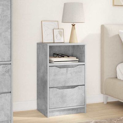 vidaXL Nachttisch Beton Grau 40 x 30 x 467 cm Holzwerkstoff - Grau vidaXL Nachttisch Beton Grau 40 x 30 x 467 cm Holzwerkstoff - Grau