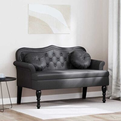 vidaXL Chesterfield Bench Schwarz 120,5 x 65 x 75 cm Kunstleder - Schwarz vidaXL Chesterfield Bench Schwarz 120,5 x 65 x 75 cm Kunstleder - Schwarz