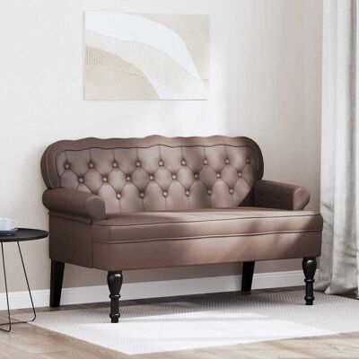 vidaXL Chesterfield Bench Braun 119,5 x 64,5 x 75 cm Kunstleder - Braun vidaXL Chesterfield Bench Braun 119,5 x 64,5 x 75 cm Kunstleder - Braun