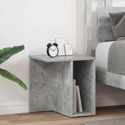 vidaXL Beistelltisch 2 pcs Beton Grau 37 x 32 x 40 cm Holzwerkstoff - Grau vidaXL Beistelltisch 2 pcs Beton Grau 37 x 32 x 40 cm Holzwerkstoff - Grau