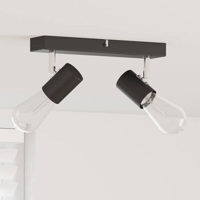 vidaXL Deckenstrahler mit Strahlern Schwarz 26 x 6,5 x 11,5 cm Metall - Schwarz vidaXL Deckenstrahler mit Strahlern Schwarz 26 x 6,5 x 11,5 cm Metall - Schwarz