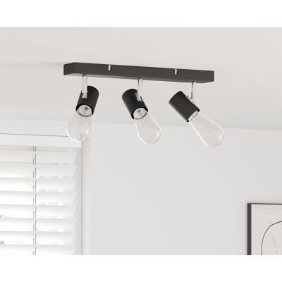 vidaXL Deckenstrahler mit Strahlern Schwarz 38 x 6,5 x 11,5 cm Metall - Schwarz vidaXL Deckenstrahler mit Strahlern Schwarz 38 x 6,5 x 11,5 cm Metall - Schwarz
