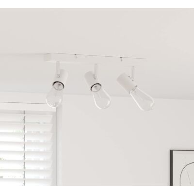 vidaXL Deckenstrahler mit Strahlern Weiß 38 x 6,5 x 11,5 cm Metall - Weiß vidaXL Deckenstrahler mit Strahlern Weiß 38 x 6,5 x 11,5 cm Metall - Weiß