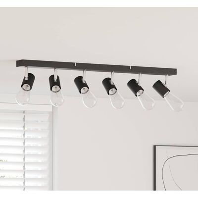 vidaXL Deckenstrahler mit Strahlern Schwarz 73 x 6,5 x 11,5 cm Metall - Schwarz vidaXL Deckenstrahler mit Strahlern Schwarz 73 x 6,5 x 11,5 cm Metall - Schwarz