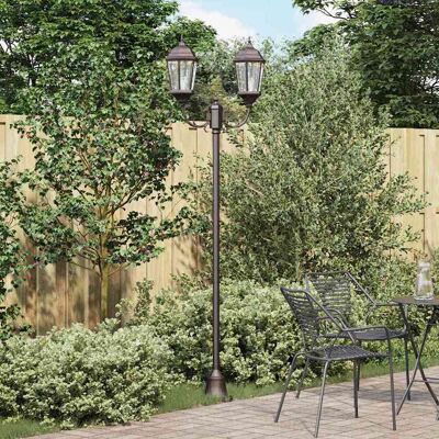 VidaXL Gartenlampenpfosten E27 Bronz 220cm - Gartenbeleuchtung VidaXL Gartenlampenpfosten E27 Bronz 220cm - Gartenbeleuchtung