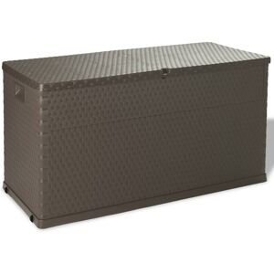 vidaXL Garten-Aufbewahrungsbox Braun 120x56x63 cm PP Rattan - Braun