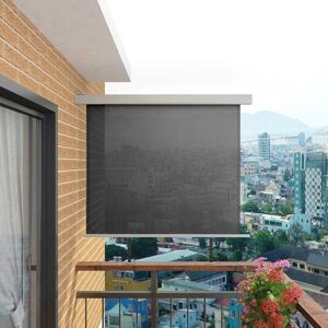 vidaXL Balkon-Seitenmarkise Multifunktional 150x200 cm Grau - Grau