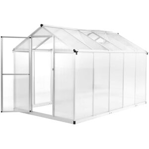 vidaXL Gewächshaus Aluminium 302x190x195 cm 11,19 m³ - Transparent